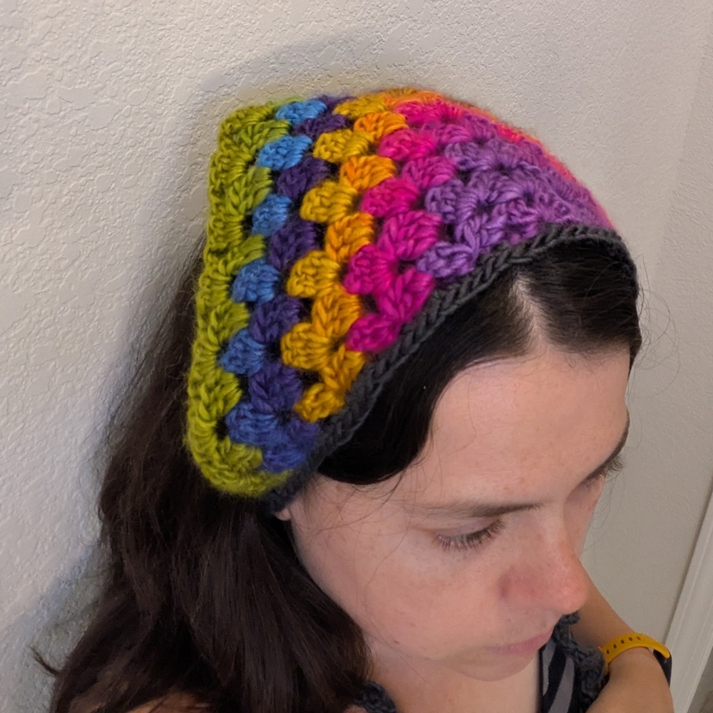 Multicolor Crochet Hair Band - Picture 4 of 6
